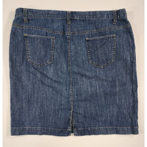 Merona Denim Mini Skirt Women's 20W - Picture 2 of 9